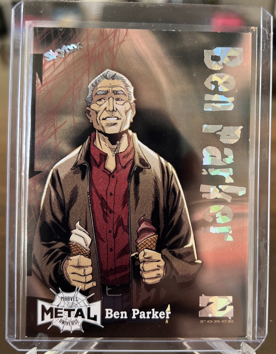 2021 Marvel Metal Universe Spider-Man Z-Force Amazing Rave 34/62 Ben Parker