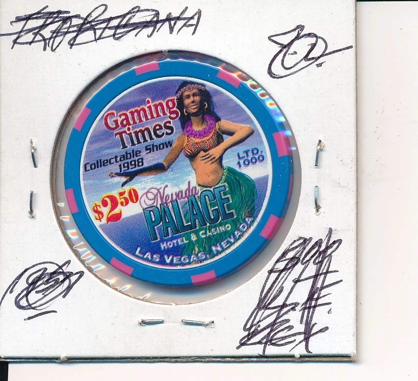 $2.50 CASINO CHIP NEVADA PALACE LAS VEGAS NV LIMITED EDITION 1998 GAMING TIMES - Image 2 of 2