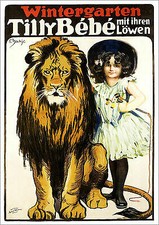 CIRCUS PLAKAT ZIRKUS TILLY B&Egrave;B&Egrave; WINTERGARTEN L&Ouml;WE Faksimile 146