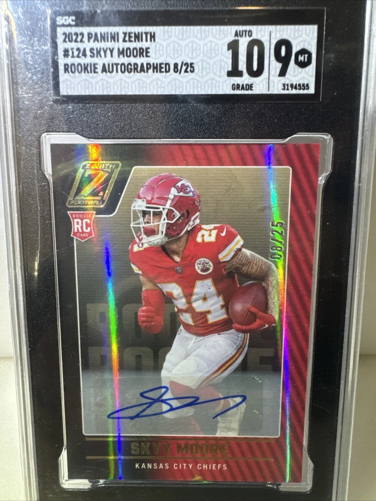 Skyy Moore Panini Phoenix Rookie Autographs #124 Base