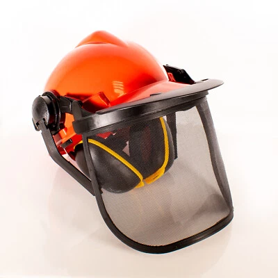 Powertec Garden Forst-Schutzhelm Sicherheitshelm Schutzausrüstung Gesichtsschutz