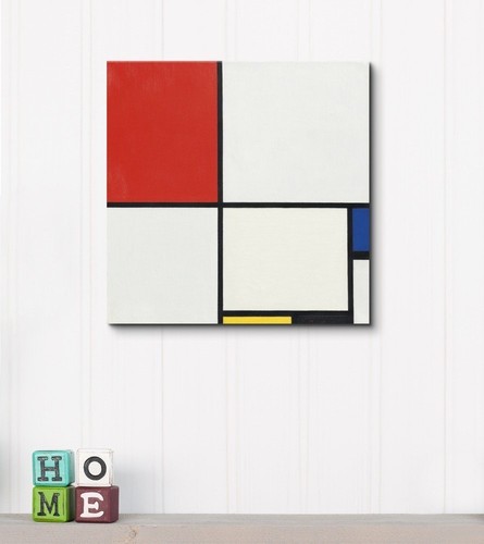 Stampa tela arte da parete 12""x12"" Piet Mondrian - Composizione - Foto 2 di 4