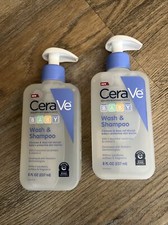 X2 CeraVe Baby Wash  Shampoo 8oz EA, Fragrance Free