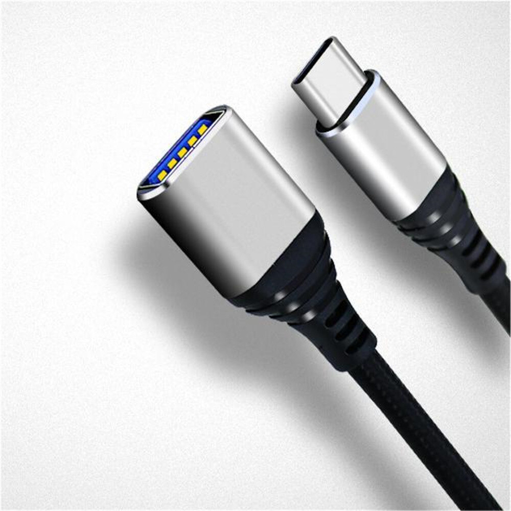 18.5cm USB-C to USB-A OTG Adapter Cable Male to Female Data Connector