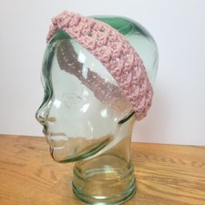 Crochet Headband, Mauve, One Size Fits Most