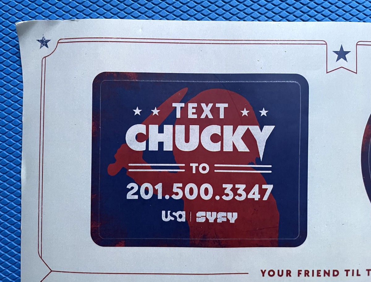 CHUCKY stickers NYCC exclusive horror SyFy Peacock third season