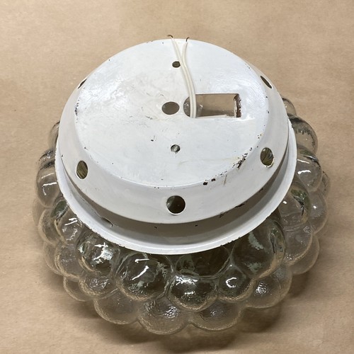 RARE FIND VINTAGE / ANTIQUE BUBBLE CIELING GLASS WALL LIGHT - Picture 4 of 10