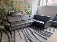 Polinova Ecksofa VI Spring 2025-L N2776 Echtleder LaTempra slate, Federkern