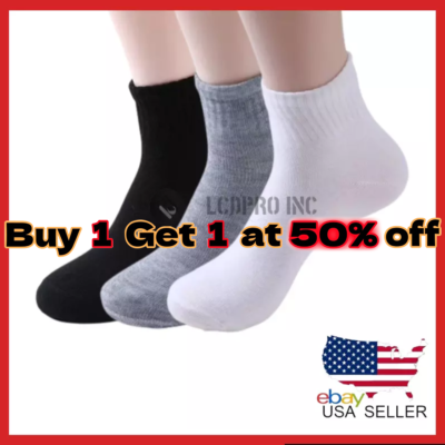 #ad Lot 12 Pairs Mens Womens Ankle Quarter Crew Socks Sport Casual Cotton Socks US $4.20