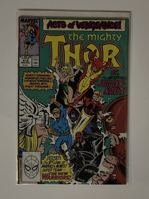 Thor #412 1st Full App. NIGHT THRASHER & NEW WARRIORS!  FREE SHIPPING