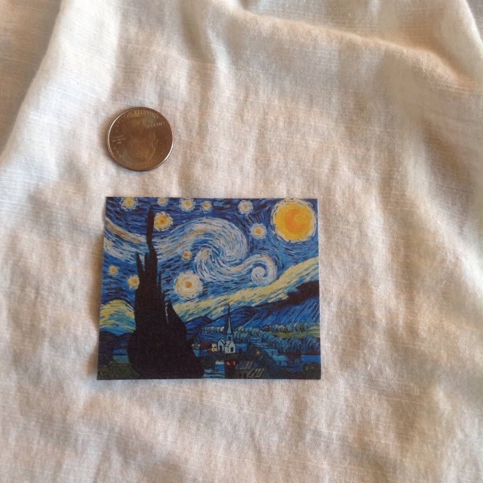 Vincent Van Gogh Starry Night Sticker | Glossy Laptop Sticker