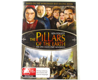 The Pillars Of The Earth DVD MA15+ PAL R4 2010 Tandem Productions Epic 8 Parts