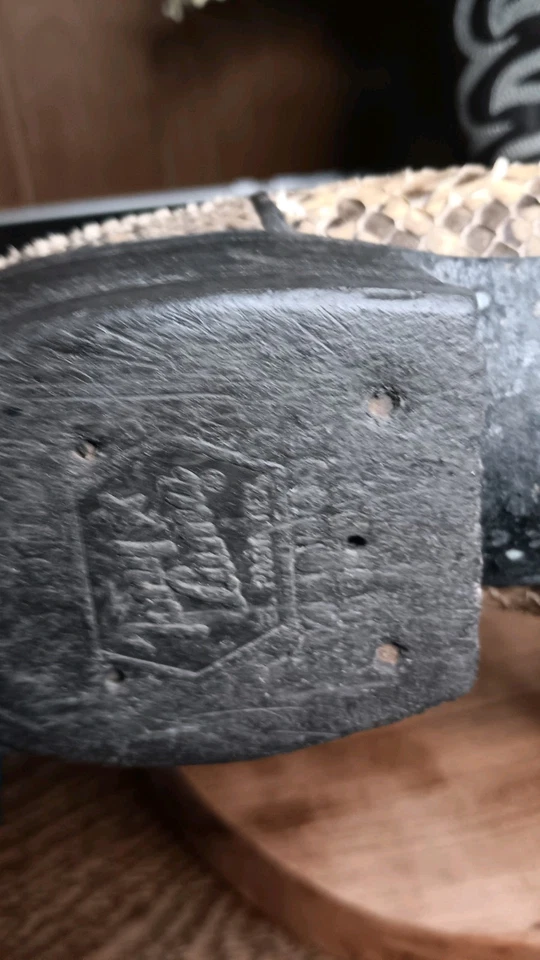 Botas vaqueras occidentales Tony Lama vintage de piel de pitón para hombre talla 9 1/2 DD Foto 3 de 4