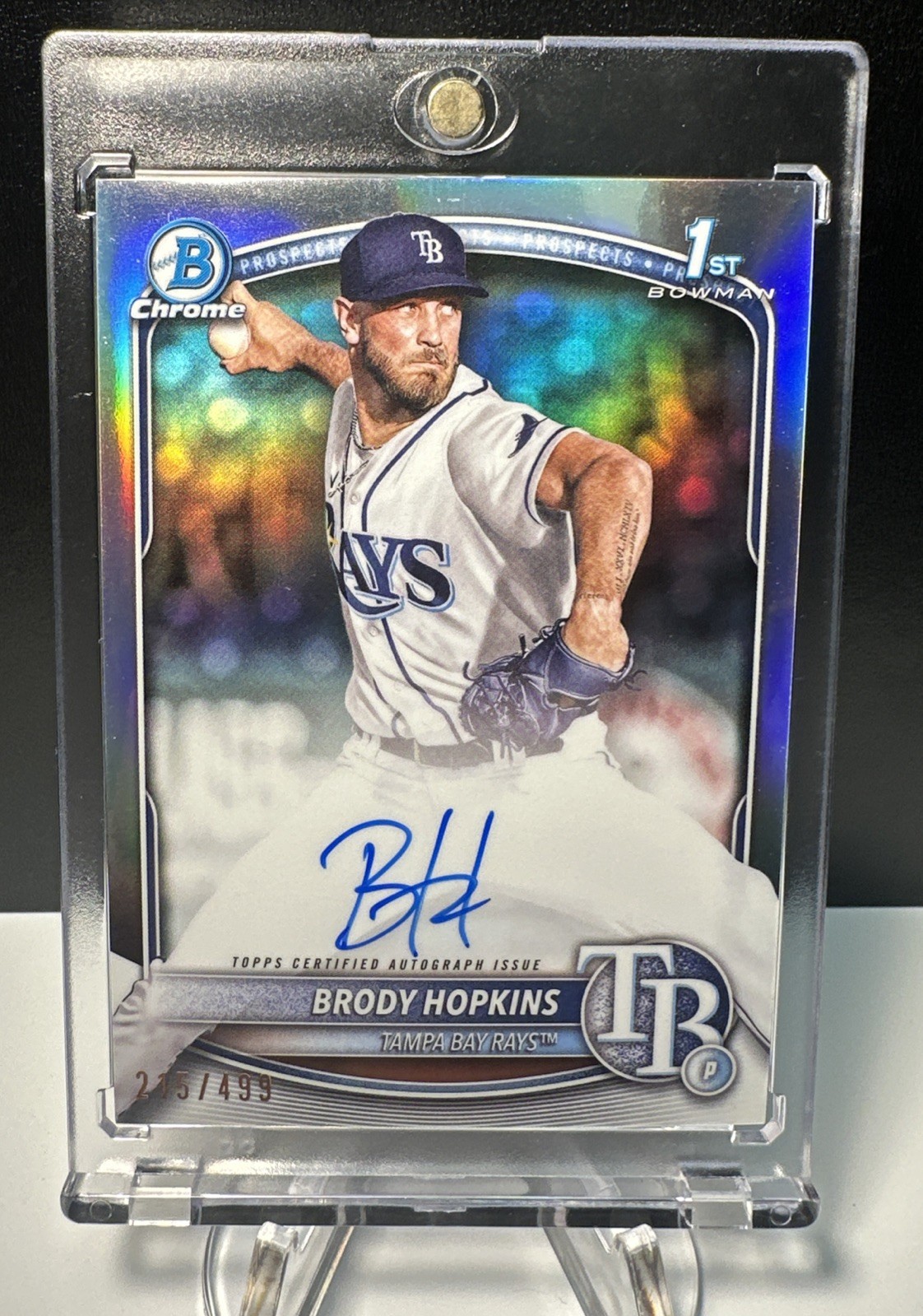 2025 Bowman Brody Hopkins 1st Prospect Chrome Refractor Auto 215/499 #CPA-BH