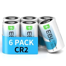 EBL 3V CR2 Battery Lithium 6-Pack, 1000mAh High Capacity, Long-Lasting