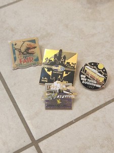 Vintage Enamel Lapel Pin 1990s Lot of 4
