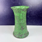 Weller Coppertone 1920s Arts And Crafts Pottery Green Flared Rim Vase 8.75"