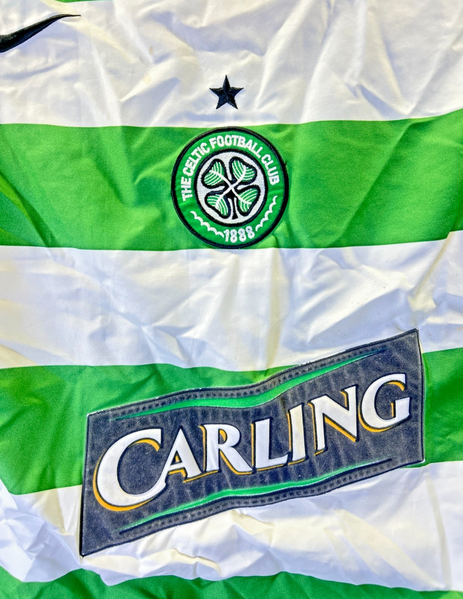 Celtic FC 長袖ユニフォーム CARLINGロゴ Nike Celtic FC Carling Jersey Green White Soccer Futbol Shirt