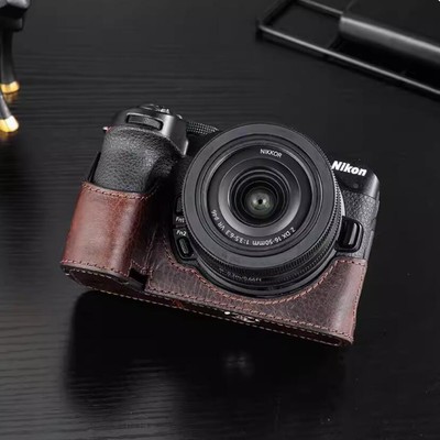 Handmade Genuine Real Leather Camera Case Bag Cover Half Body For Nikon Z30/Z50