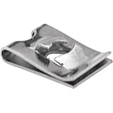 ZORO SELECT 5MTZ6 Spring Nut, M4.3, U Shape, Steel, Zinc Yellow Finish, 50 PK