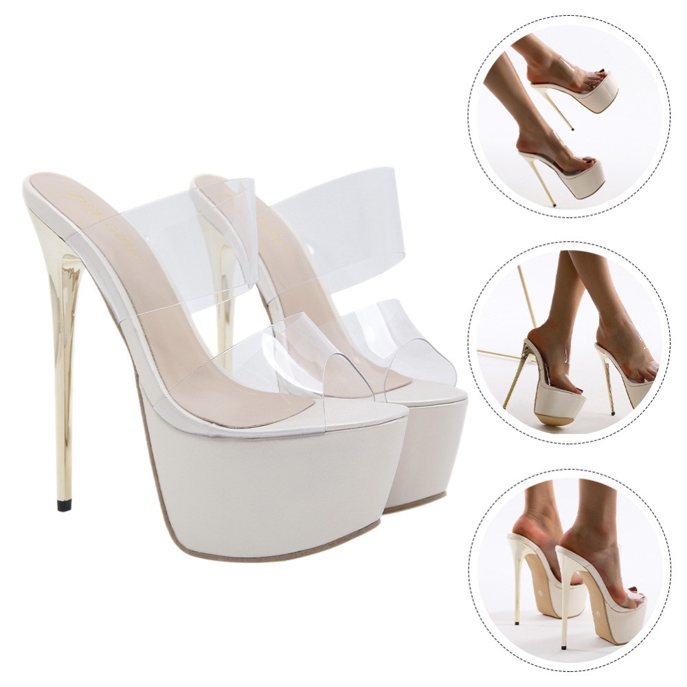 PANTOFOLA D’ORO Sandali tacco alto ciabatte impermeabili da donna Miss plateau pompa donna