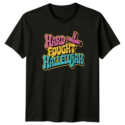 Hard Fought Halleluiah Herren T-Shirt Religiös Geschenk für Ihn