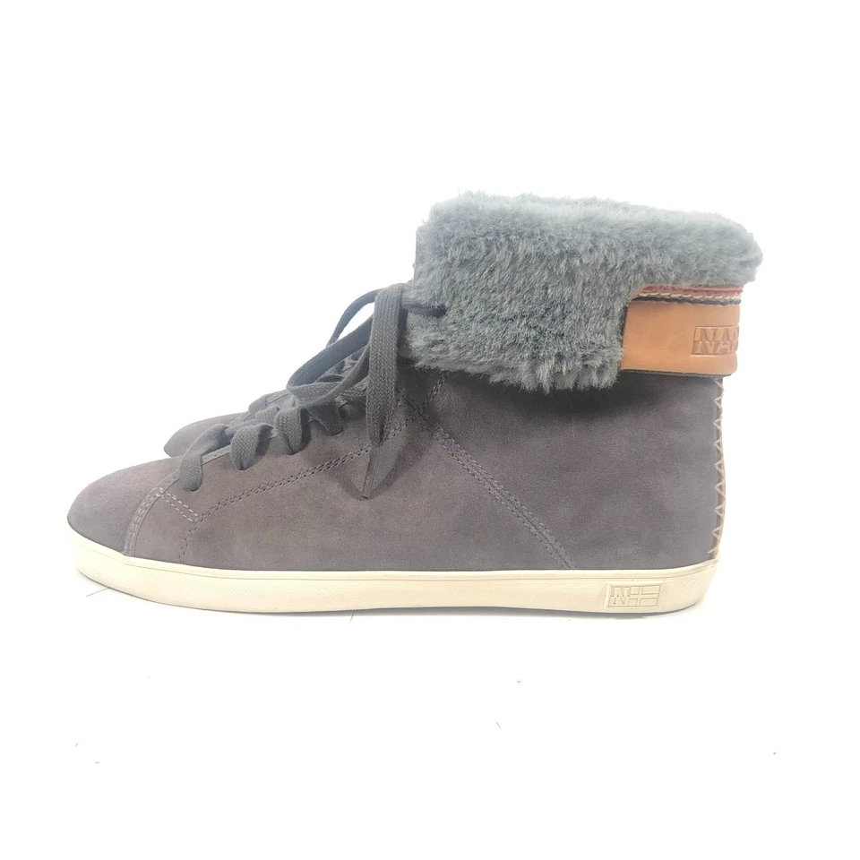 Tenis para mujer Napapijri Asta forrados de piel de gamuza gris talla 9,5/41 Foto 2 de 4