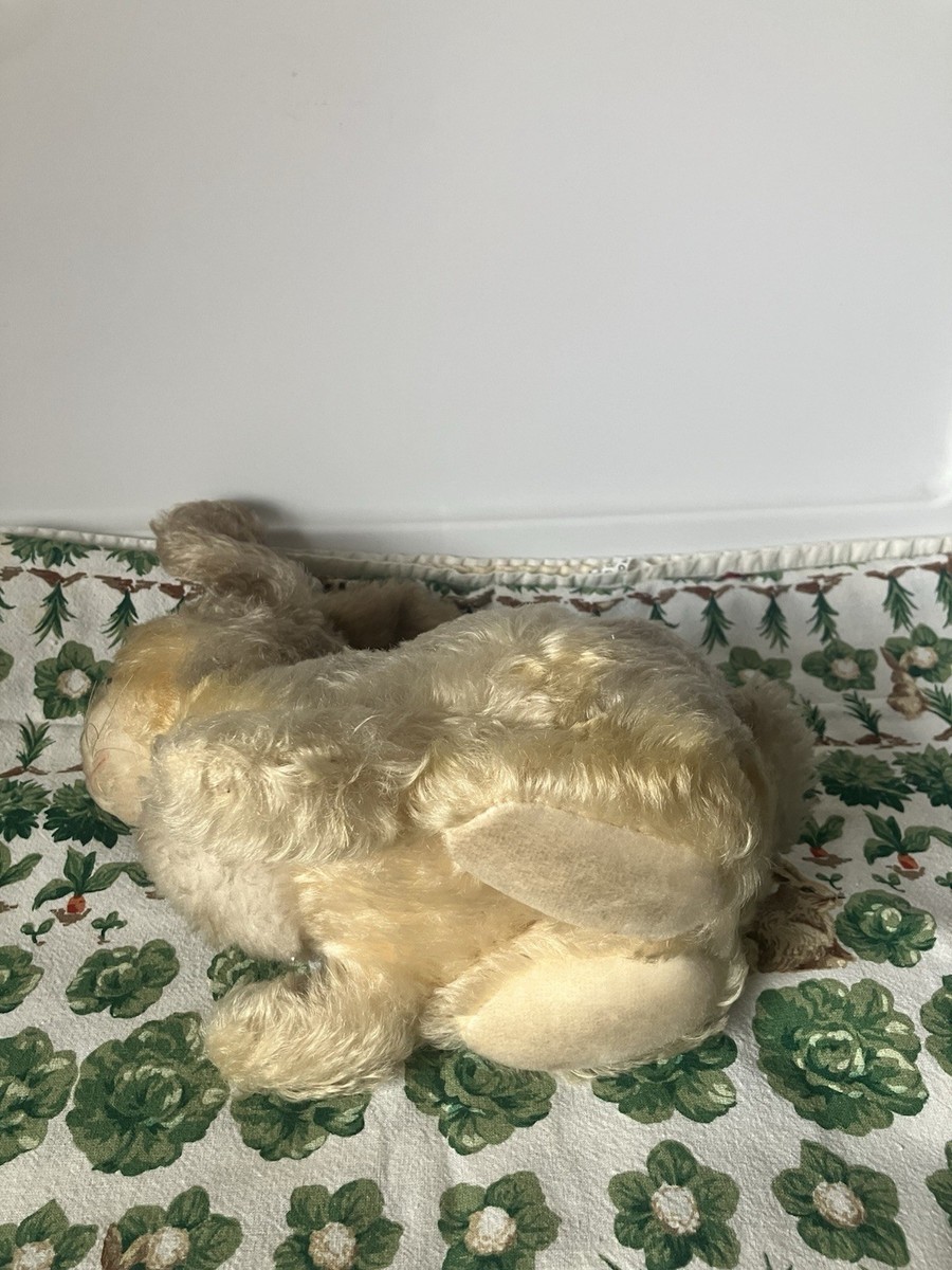 Steiff Rabbit Mohair Bunny Pummy Vintage Easter Approx 10” No Tags