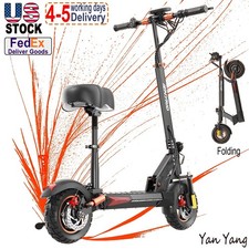 800W 48V 12.5Ah Adult Electric Scooter 10" Folding Off Road with Seat ,E-Scooter