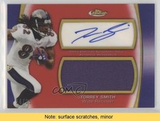 2012 Topps Finest Jumbo Relic Red Refractor 14/25 Torrey Smith Auto READ 1dw