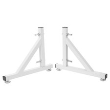 2 Pairs White Pegboard Support Base Bracket: Wall Panel Fixing Holder - Single