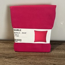 IKEA GURLI 100 Cotton 20"x 20" Fuchsia Pillow Cushion Cover NEW WITH TAGS