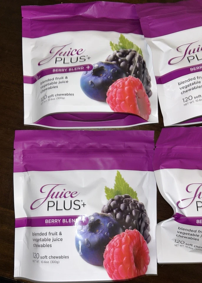 6 bags of Juice Plus+ BERRY BLEND + - Blended Fruit & Veg Juice Chewables (120) - Image 2 of 3
