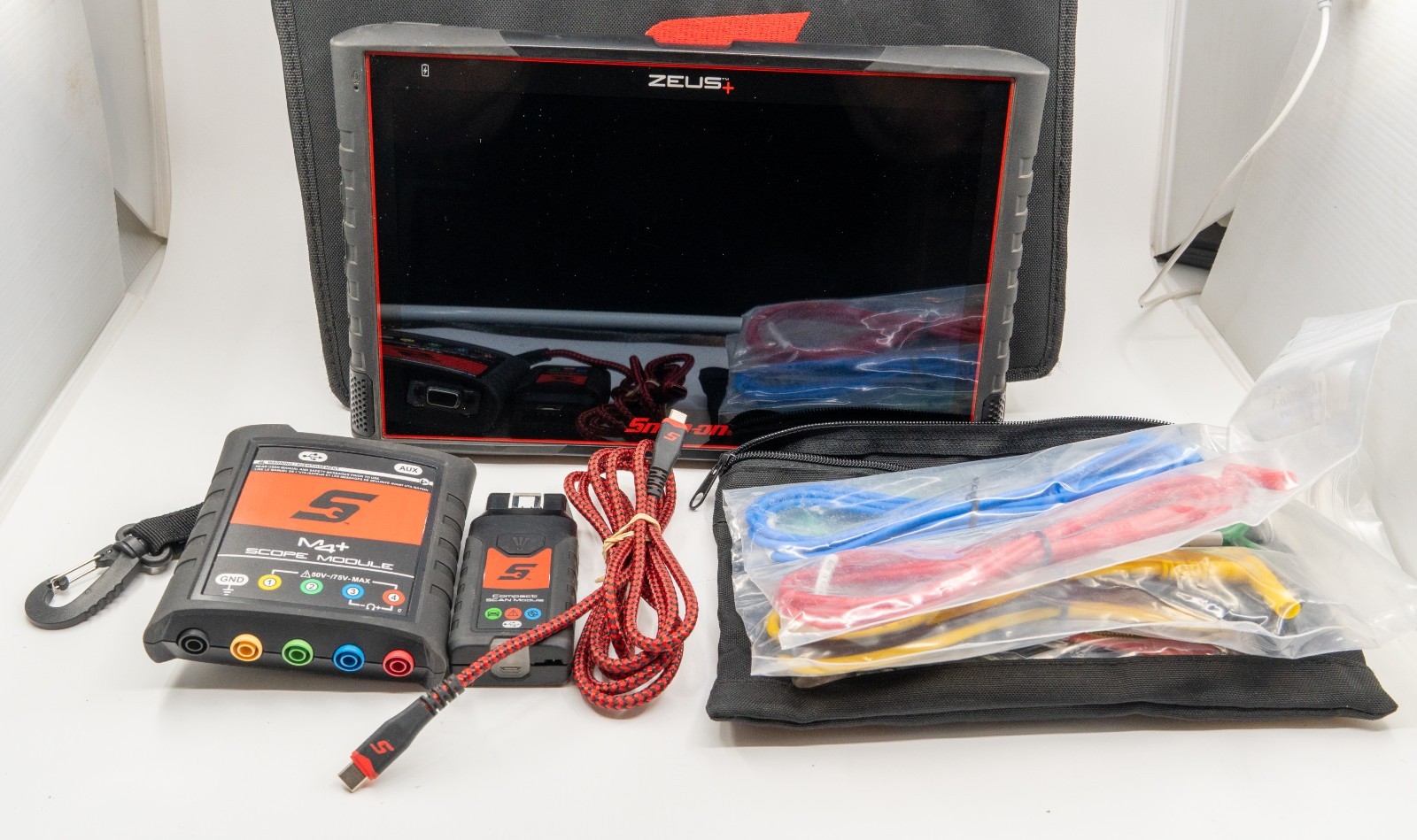 Snap-On EEMS348A Zeus+ Plus Diagnostic Scanner + M4 Scope Module Kit 25.2
