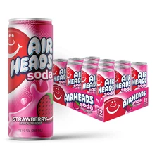 Airheads Soda – 12 Pack of 12Oz Sleek Cans | Creamy Fruit Soda with Big, Juicy F