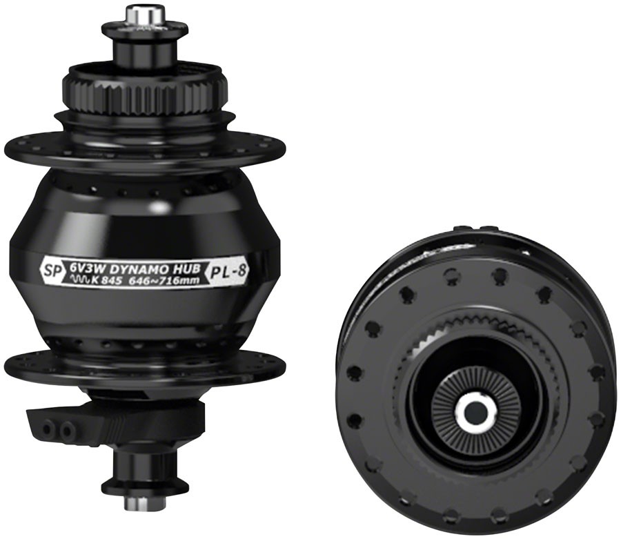 SP 8 Series Dynamo Front Hub QR 100 Center Lock J-Bend Black 26890₽