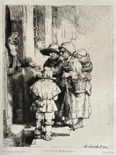 Rembrandt engraving the Three Beggars 1648