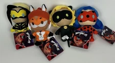 NWT Rare Complete Set Of 4 Plush Miraculous Ladybug Zag Heroez Toy Factory 7"
