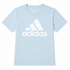 Adidas baby blue tee 100 cotton with white logo. Women  s S