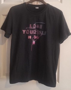 BTS Love Yourself Tear Tour T Shirt 2 Sided Suga 93 K-Pop Music Band Concert XL