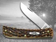 Case xx Knives Sodbuster Jr. Jigged Amber Bone Pocket Knife Stainless 00245