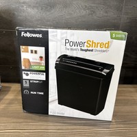FELLOWES DOCUMENT SHREDDER 5 SHEET STRIP CUT PAPER 11L BIN POWERSHRED P-25S