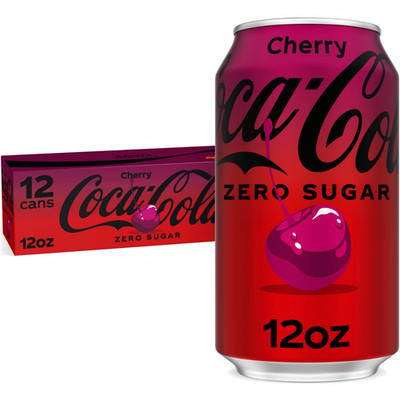 Coca-Cola Zero Sugar Cherry Float 12oz Cans 12 Pack Fridge Pack Free Shipping