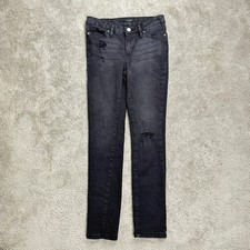 Joe's Jeans Girls The Markie Ankle Mid-Rise Skinny Jeans Black Size 14 Big Kid