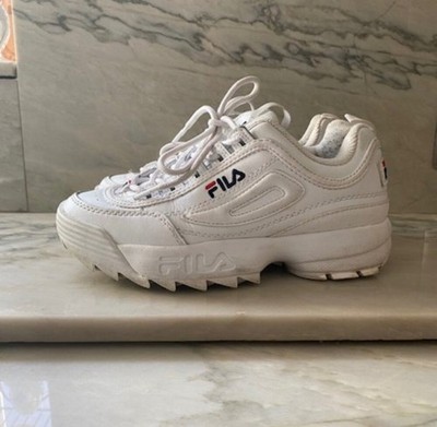 FILA Disruptor Size 6 Women's chunky Sneaker - White Euro size 36 1/2