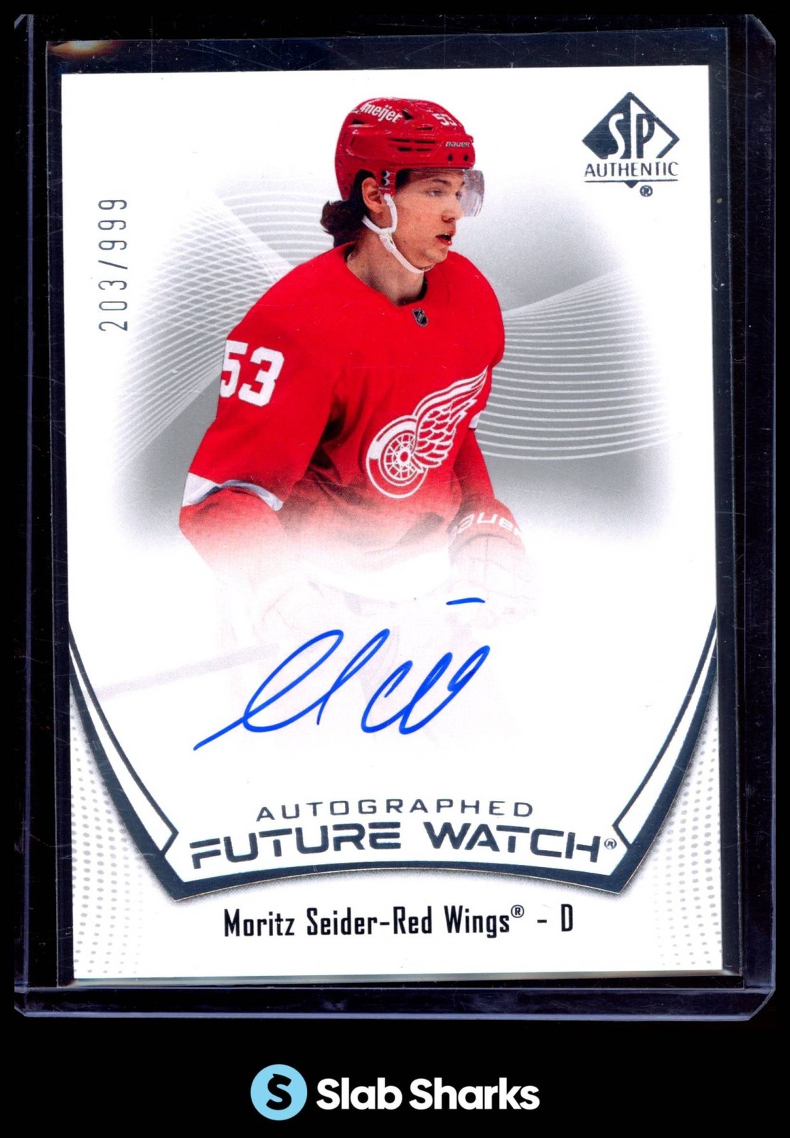 2021 SP AUTHENTIC #135 MORITZ SEIDER FUTURE WATCH AUTO ROOKIE RC /999