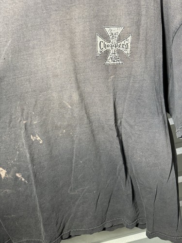 Vintage 90s West Coast Choppers WCC Faded Black T-Shirt Sz 3XL Ride To Live - Picture 9 of 11
