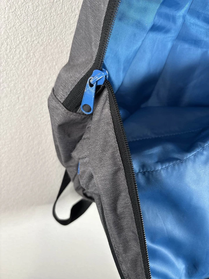 DC Shoes Co EE. UU. Mochila Patinadora Gris Azul Cremallera Bolso Escolar Foto 4 de 4