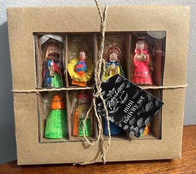 PAPERCHASE MINI NATIVITY SET CHRISTMAS HANGING DECORATION XMAS FIGURES BOXED NEW