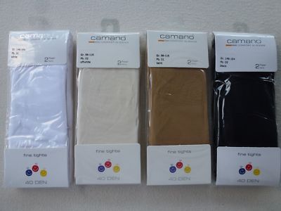 Camano children's tights 40den 2 pack fine tights pantyhose size 98-164